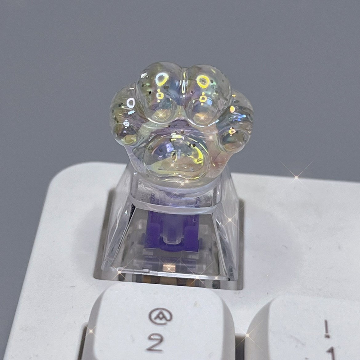 包邮个性透光立体猫爪键帽PC高透创意透光十字轴原厂机械键盘键帽,淘宝优惠券,粉丝福利购,淘宝优惠卷