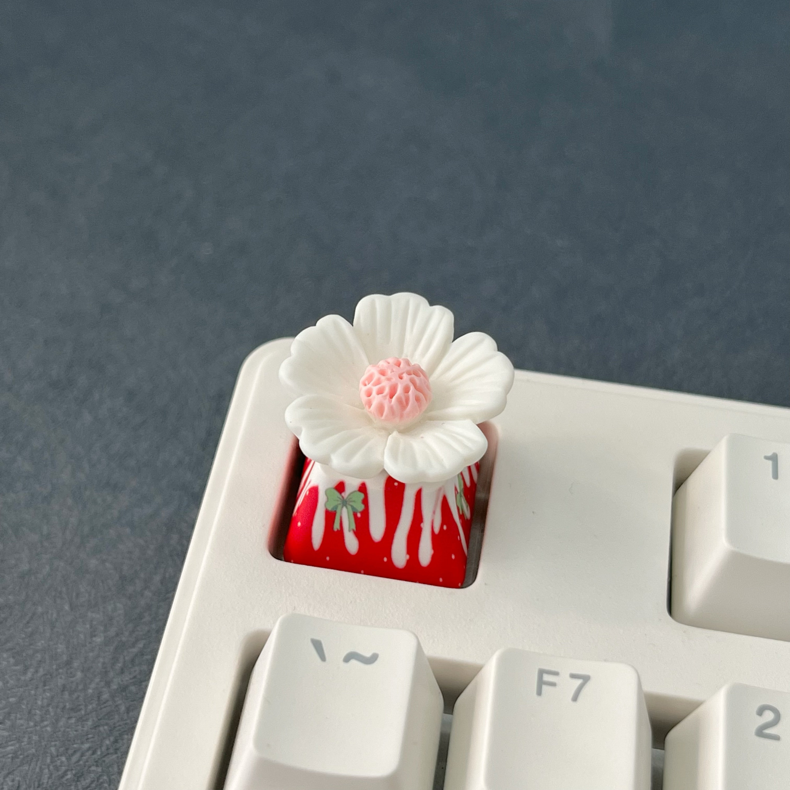包邮创意个性花朵键帽朋克机械键盘键帽可爱高颜值少女粉樱花键帽,淘宝优惠券,粉丝福利购,淘宝优惠卷
