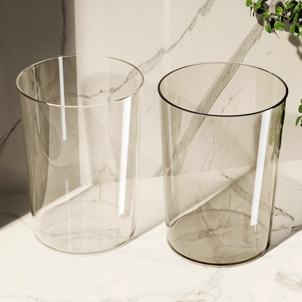 家用轻奢大容量透明垃圾桶