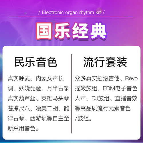 雅马哈SX600/700/900电子琴定制音色包节奏包 民乐流行DJ数据扩展 - 图0
