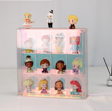 Акриловые / Perspex 手办展示盒彩灯镭射炫彩加厚亚克力板泡泡玛特发光模型娃娃陈列柜