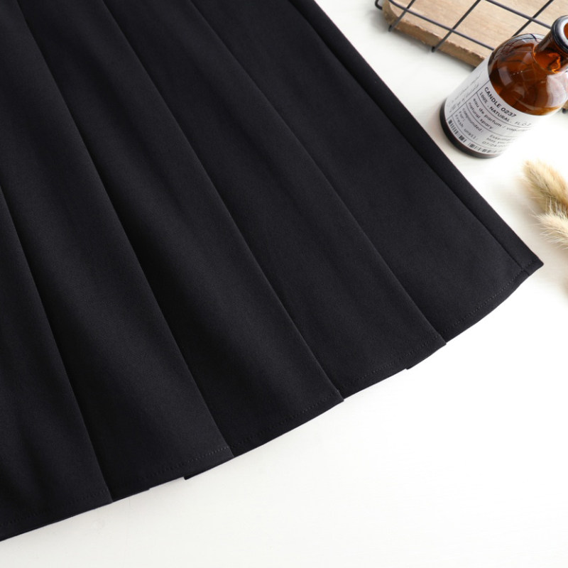 中长款a字秋冬高腰显瘦小百褶裙 曲爱婷女装半身裙