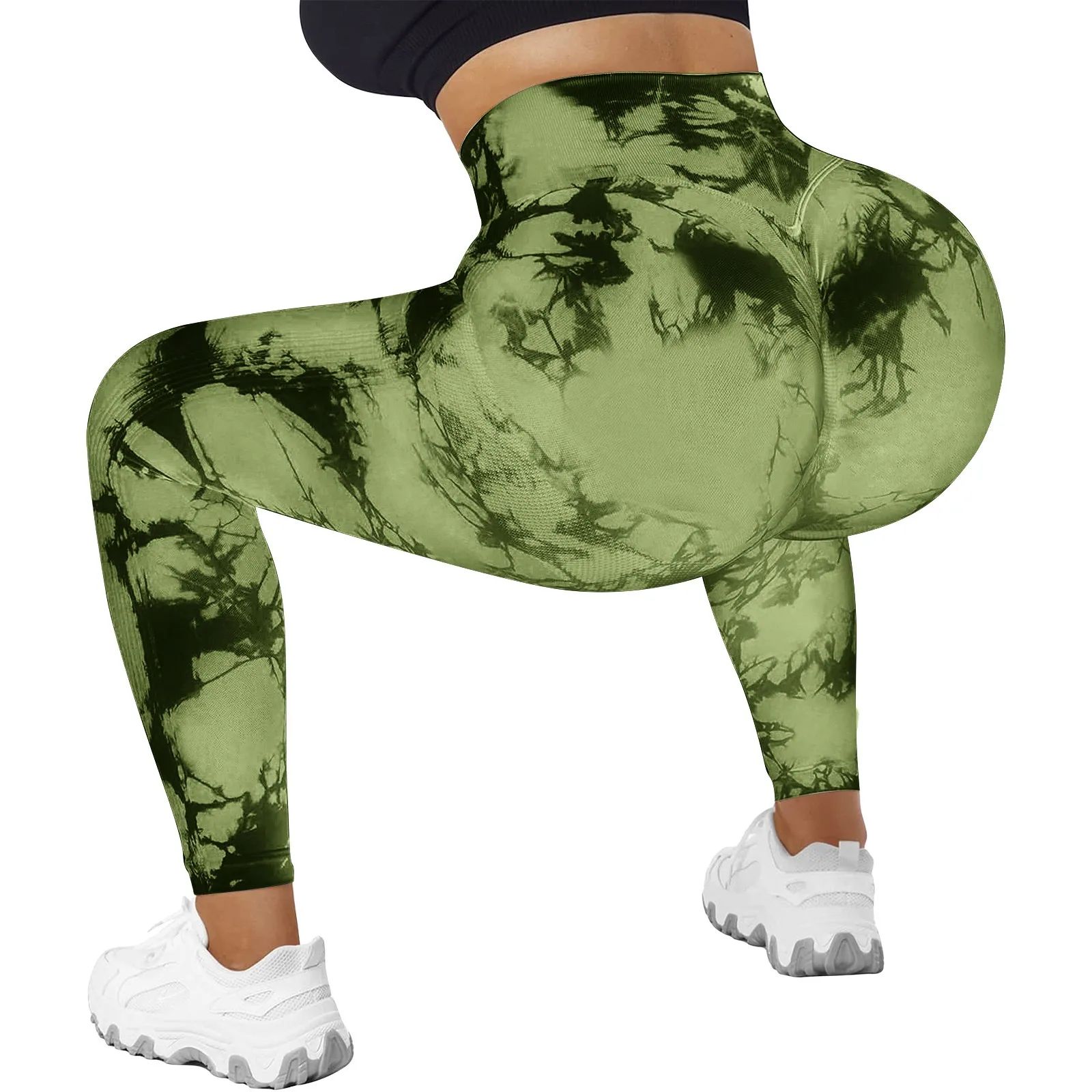 Tie Dye Yoga Pants Sport Leggings Women Seamless High Waist - 图2