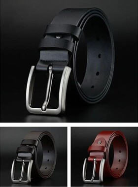 New Business Leisure Men's Alloy Square Pin Buckle Belts Mal