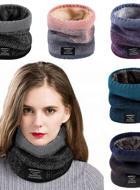 Unisex Knitted Warm Scarf Winter Autumn Ring Women Bandana S