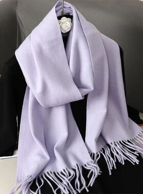 62Color Solid Women Winter Scarf Warm Thicken Cashmere Shawl