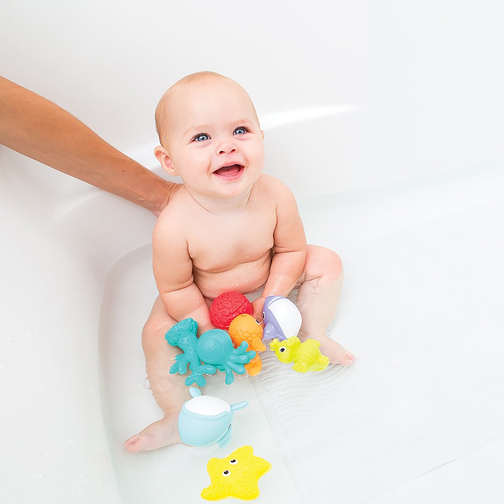 infantino美国婴蒂诺婴幼儿宝宝洗澡海洋百变动物戏水玩具套装-图1