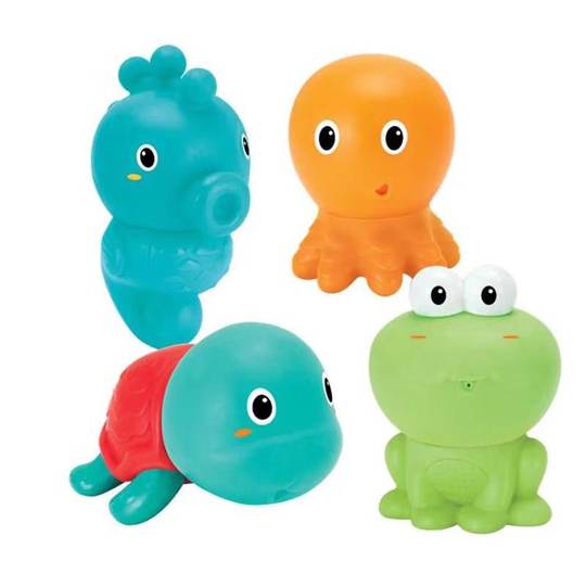 infantino美国婴蒂诺婴幼儿宝宝洗澡海洋百变动物戏水玩具套装