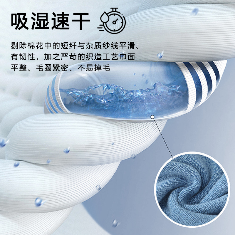 金号纯棉小毛巾擦手巾挂式家用洗脸全棉手巾正方形厚柔软吸水方巾