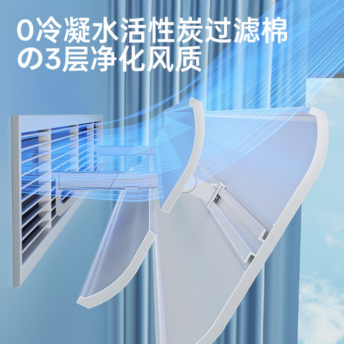 日本中央空调出风口挡风板防直吹冷气遮风导风罩导流板风管机挡板 - 图0