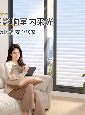 日本百叶窗户玻璃贴纸浴室防走光