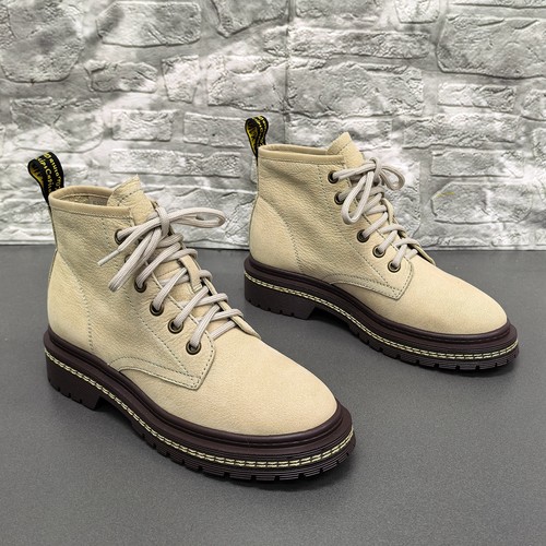 35码正品撤柜断码处理真皮马丁靴女冬季短靴系带厚底百搭休闲靴女 - 图2