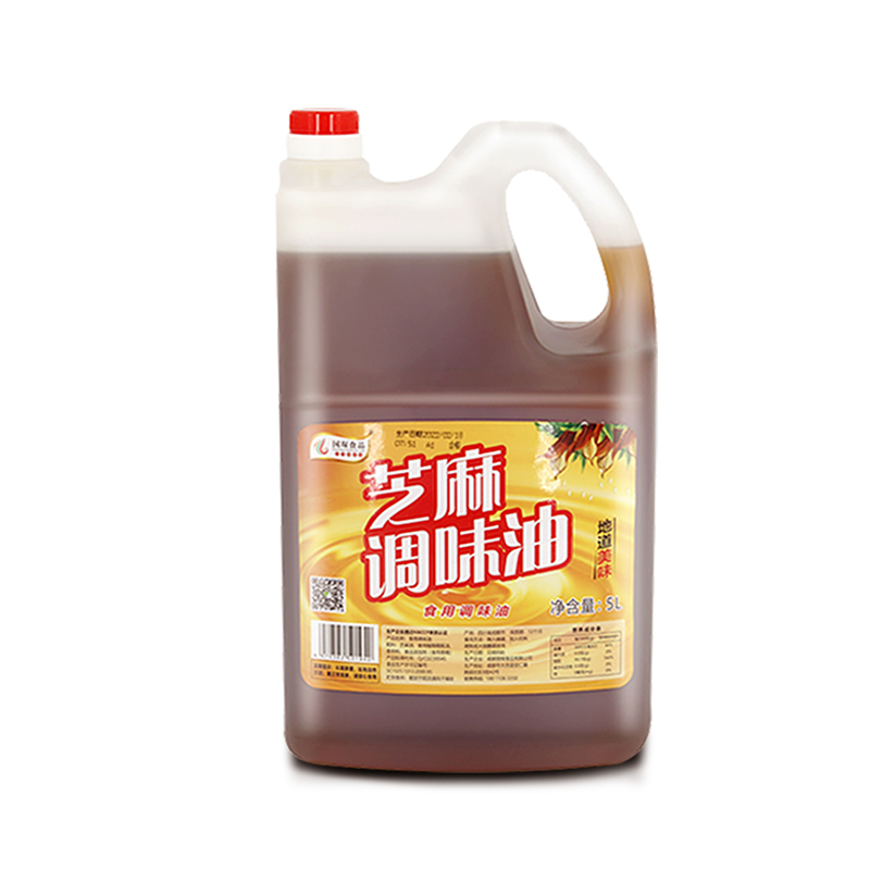 芝麻调和油5L*4桶餐饮商用大桶装凉拌调味香油纯正火锅专用油碟 - 图3