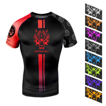 Lightning Wolf sashimi shorts short sleeves blouses into man high play speed dry breathable gfight T-shirt Free to hit speed dry clothes