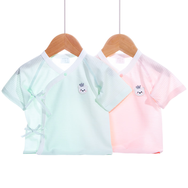 婴儿短袖上衣和尚服夏薄款衣服新生婴儿儿超薄半背衣单件半袖秋衣 婴儿短袖上衣和尚服夏薄款衣服新生婴儿儿超薄半背衣单件半袖秋衣