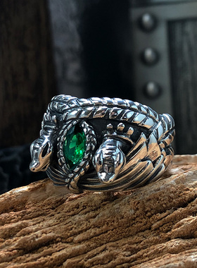 男纯银指环王魔戒戒指手工雕刻