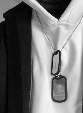 朋克风项链钛钢饰品挂件