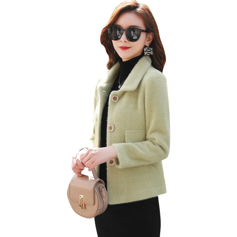 短款毛呢外套2020秋冬新款流行妮子 羽诗蝶毛呢外套