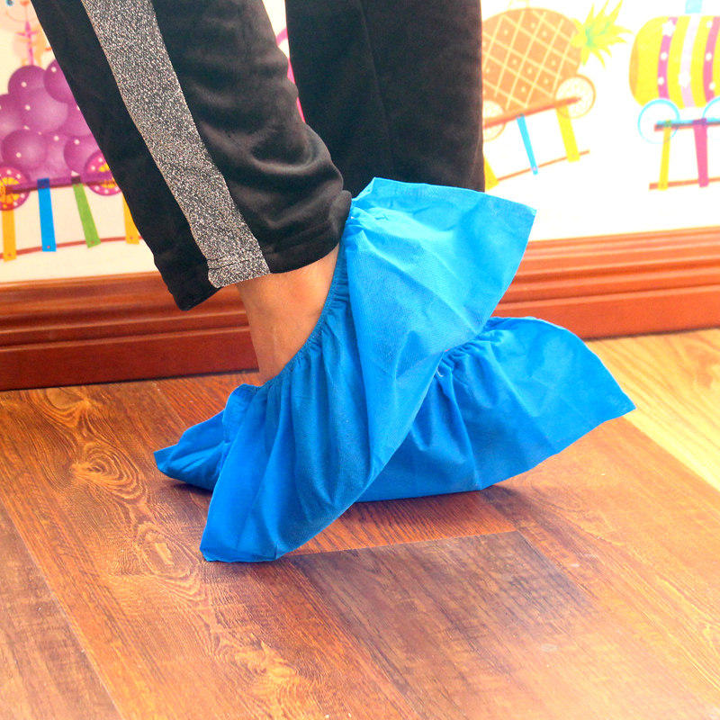 一次性鞋套家用无纺布鞋套居家室内脚套防滑学生布鞋套100只装