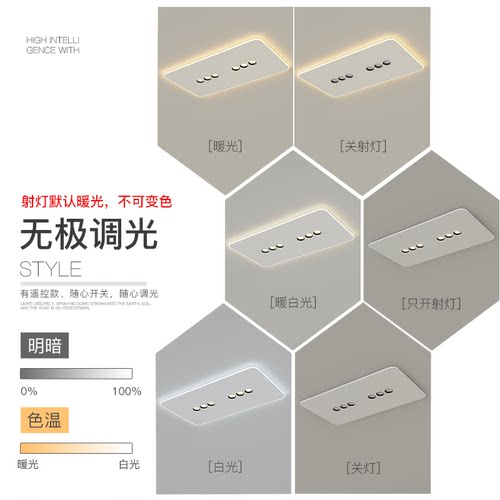 创意客厅灯长方形led吸顶灯简约现代主卧室灯超薄餐厅灯房间灯具 - 图3