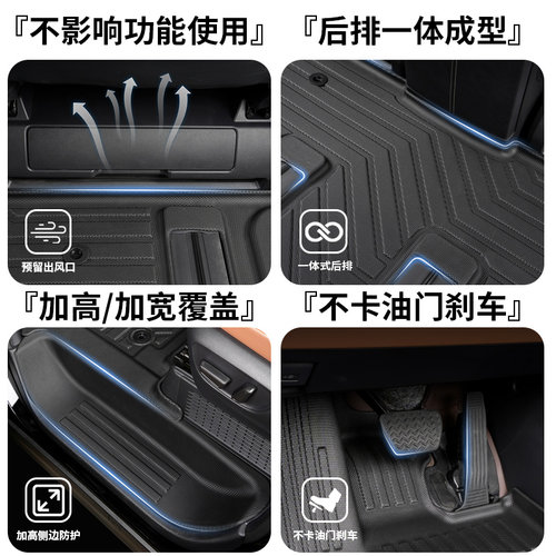 TPE脚垫适用08-25丰田埃尔法威尔法20/30/40系雷克萨斯LM350/500h - 图3