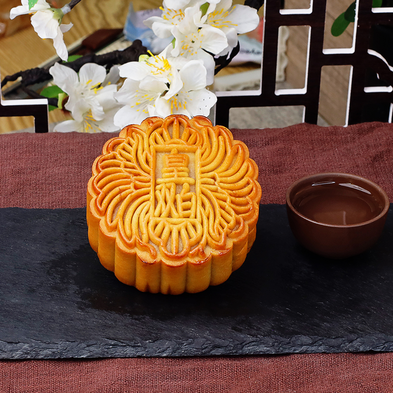 广州荔荣皇尚皇传统酒家双黄纯白莲蓉月饼广东老式散装咸蛋黄广式