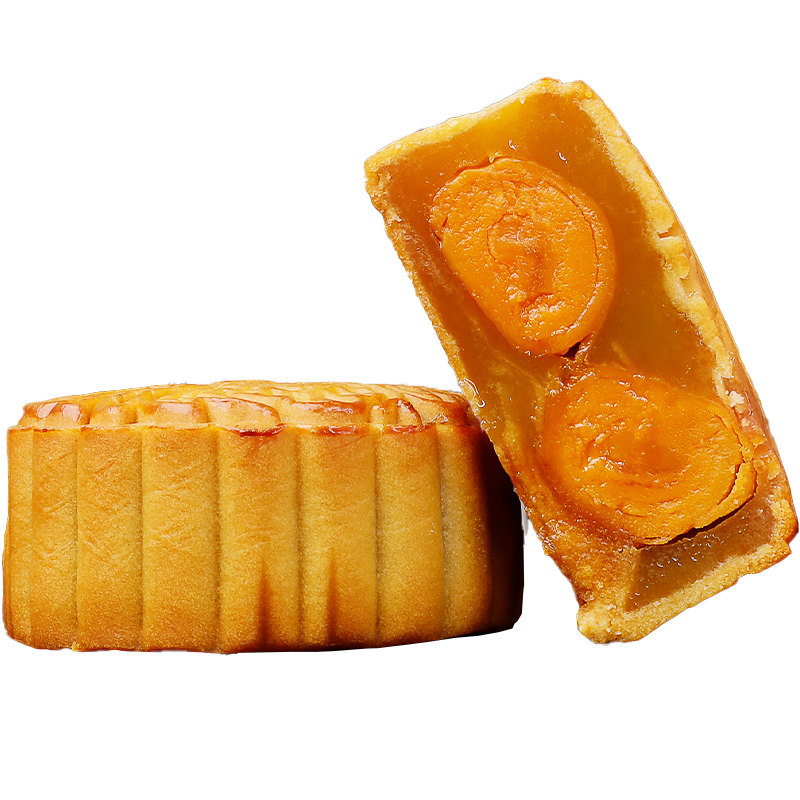 广州荔荣皇尚皇传统酒家双黄纯白莲蓉月饼广东老式散装咸蛋黄广式