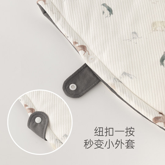 Quirky Bear Baby Padded Hooded Cape to keep warm when going out