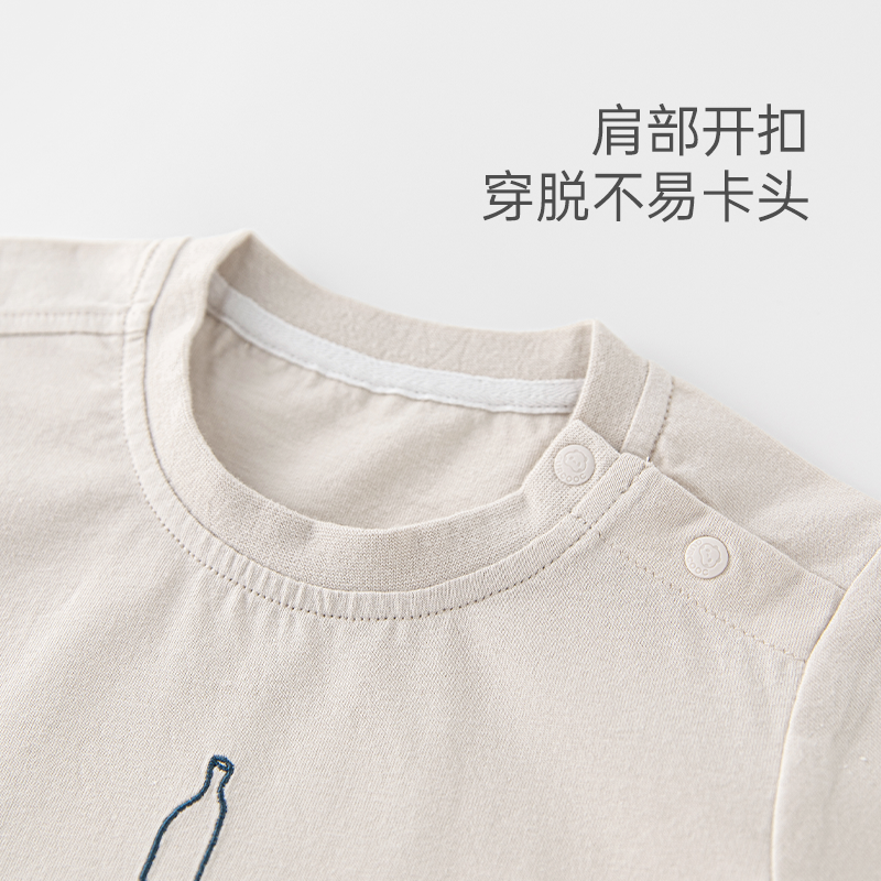 乖奇熊 男女宝宝纯棉短袖T恤夏季薄款可爱衣服婴儿童上衣居家卡通,淘宝优惠券,粉丝福利购,淘宝优惠卷