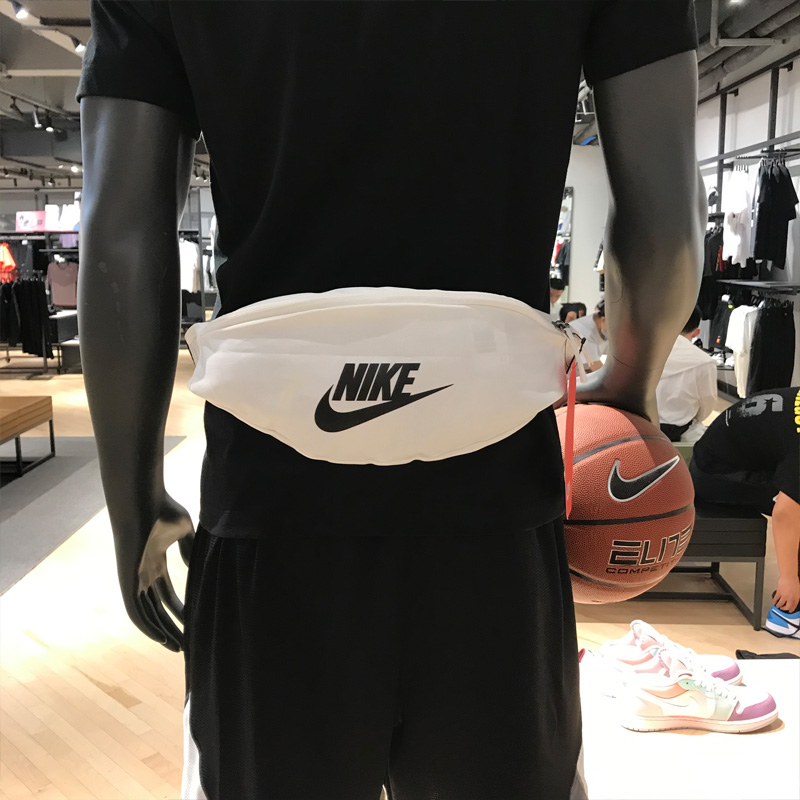 正品耐克NIKE运动休闲健身单肩包斜挎包小胸包腰包男女BA5750-100