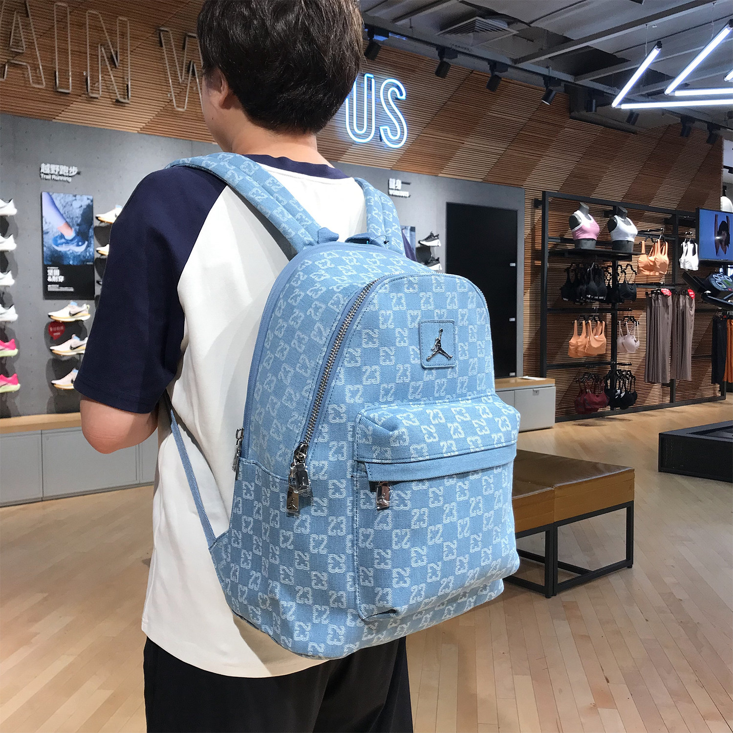 Nike AJ Sports Computer Backpack Student School Bag