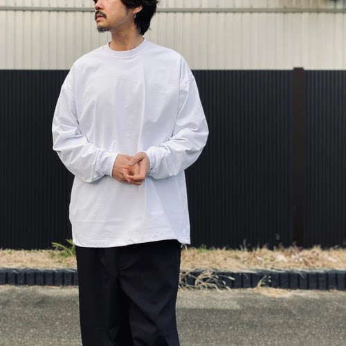 26SS DW39定番TECH DRAWSTRING运动抗皱纯色抽绳圆领长袖T恤男女 - 图0