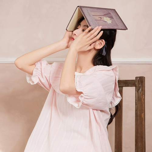 Летняя хлопковая ретро пижама, шорты, комплект, французский стиль, квадратный вырез, короткий рукав