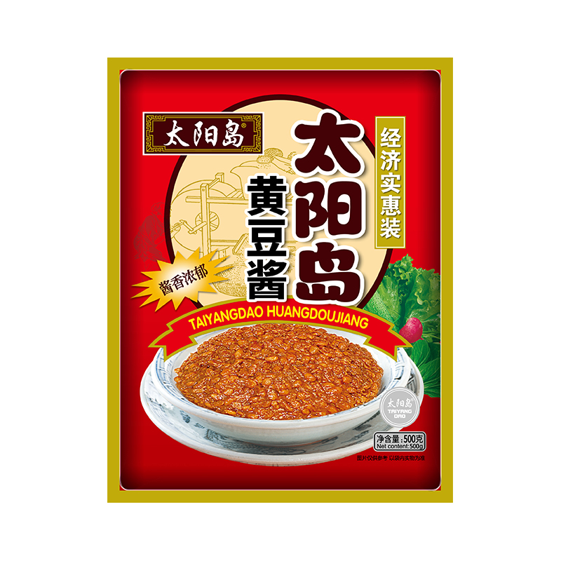 太阳岛黄豆酱500g*5袋装豆瓣酱正宗东北大酱家用葱伴侣蘸酱炸酱面