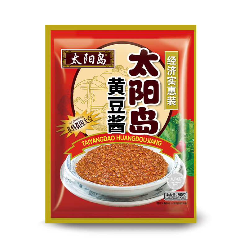 太阳岛500g*3袋黄豆酱正宗东北大酱豆瓣酱大豆酱大葱蘸酱农家大酱