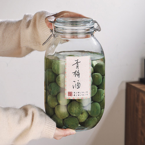 玻璃密封罐泡酒瓶青梅果酒瓶酿酒罐杨梅酒容器空瓶酒坛自制存酒桶 - 图2