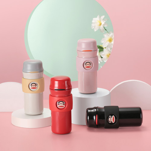 PaulFrank/大嘴猴保温杯男女士高颜值红情侣定制水杯子茶杯不锈钢 - 图3