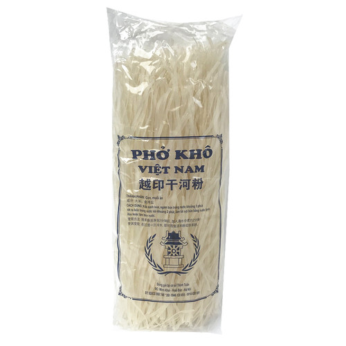 越南干河粉500g干切宽汤米粉扁粉满包邮Pho Kho Linh Chi牛肉河粉 - 图3