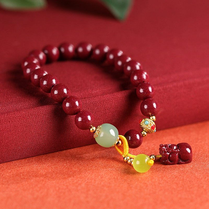 正品朱砂天然和田玉貔貅多宝手串马年护身转运珠女礼物男士手链,淘宝优惠券,粉丝福利购,淘宝优惠卷