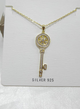 刀马旦爱心星星花朵微镶纯银项链