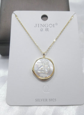 小巧精致通体银纯银女项链锁骨链