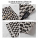 Checkerboard pattern wide-leg pants for women, high-waisted spring and autumn new style slim casual pants, fashionable straight floor-length pants