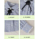 French bow blue hooded shirt for women