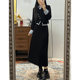 Korean atmosphere outfit, fake two-piece jacket, hip-covering skirt, fashionable two-piece suit for small people