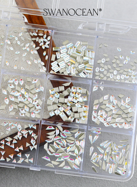 天鹅海水晶·SWANOCEAN平底异形钻K9倒边星光干邑白高品质异形