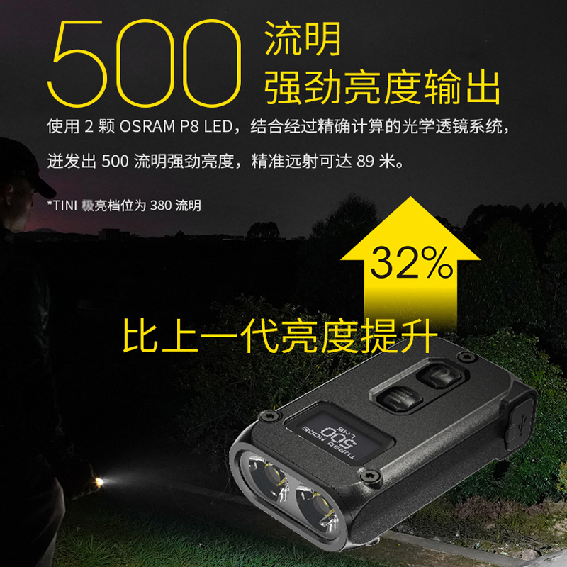 奈特科尔（NITECORE）TINI2微型便携式钥匙扣灯防水随身拇指小手电筒 - 图0