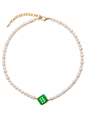 VEERT The Emperor Dice Wallet Chain 18k珍珠骰子项链