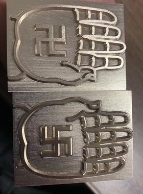 铜印万字佛手印佛手黄铜印