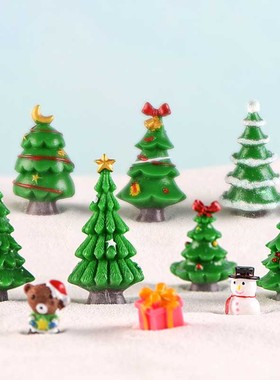 盆栽摄影欧式风雪景配饰圣诞树