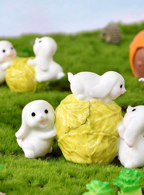 微景观多肉可爱风丰收兔子小动物